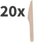Egyszer használatos fa kések, 20 darab a csomagban