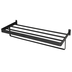 Fürdőszoba polc törülközőtartóval, 22,5 x 58,5 cm