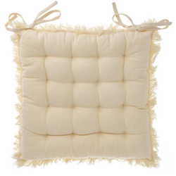 SIMPLY tűzött székpárna, pamut, kötöző, 40 x 40 cm
