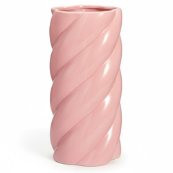 Kerámia váza, Ø 12,5 x 25 cm, rózsaszín
