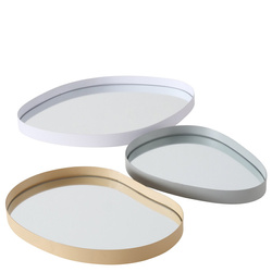 Dekoratív tálca WOLKA, tükörfelület, 3 darab