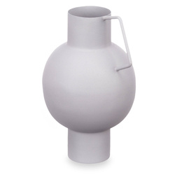 Fém váza pasztell színben, magassága 23 cm