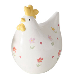 Kis húsvéti tojásfigura, BLÜMI tyúk, magassága 17 cm