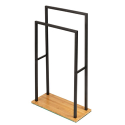 Bambusz fürdőszobai törölközőtartó, 2 karos, bambusz alapú, WENKO