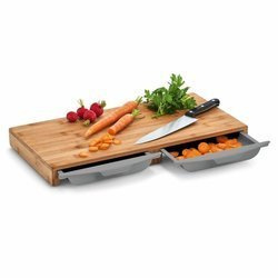 Vágódeszka kihúzható tálcákkal, 50 x 28,5 x 4,5 cm, ZELLER