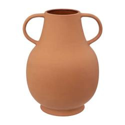 Füllel ellátott terrakotta váza, 33 cm