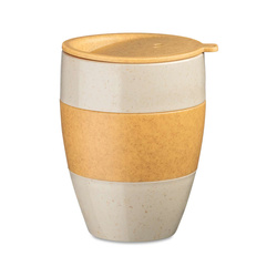 AROMA TO GO termosz kávéhoz, 400 ml, KOZIOL, természetes sivatagi homok/természetes fa