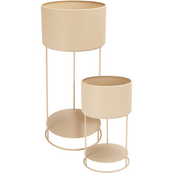 2 fém virágtartó OMEE, homokszínű