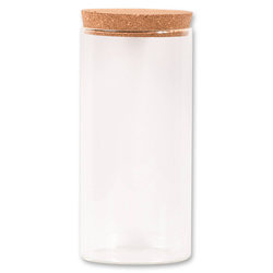 Üvegtároló edény parafazárással