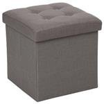 Kárpitozott puff a nappaliba és az előszobába, kényelmes ülőhely a szobába, taupe színben.