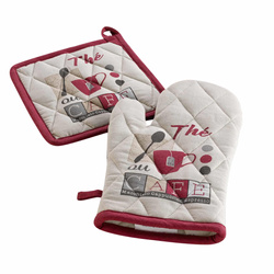 Konyhai kesztyű + alátét JEUNER, szett