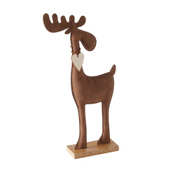 Kézzel készített rénszarvas figura BOONER, 34 cm, barna