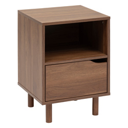SLIDY éjjeli szekrény, sötét fa színben, 40 x 57,5 x 40 cm