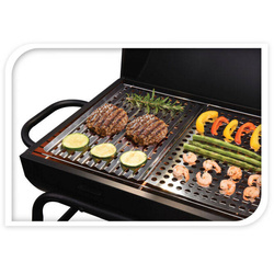 Összecsukható rozsdamentes acél BBQ grilltálca, 46 x 30 cm