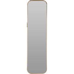 Négyzet alakú tükör arany keretben, nagy, 115 x 30 cm