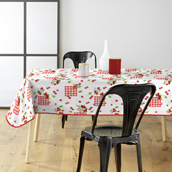 Gyümölcsös mintájú terítő CERISE, 140 x 240 cm, műanyag