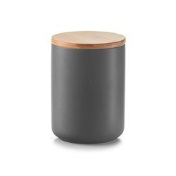 ANTHRACITE kerámia tárolóedény bambusz fedéllel, 650 ml, ZELLER