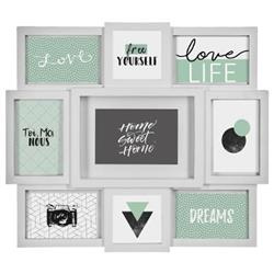 Képek keretei a nappaliba, falra akasztható képkkeretek, 9 hely.