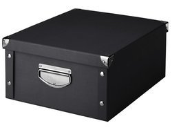 Tárolódoboz, 40x33x17 cm, ZELLER, fekete
