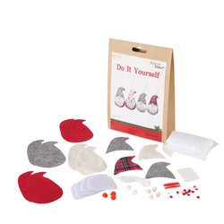 DIY készlet díszek önálló elkészítéséhez, 4 törpe