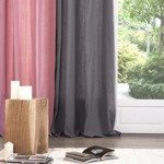 Sima függöny gyűrűkkel, ablakdíszítés minden belső térhez, szürke