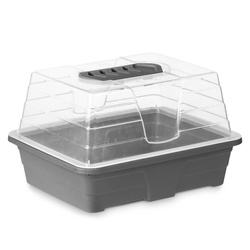 Műanyag mini üvegház, otthoni palántázó, 17,4 x 21,5 x 12,8 cm