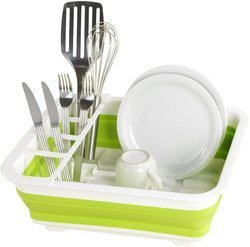 Összecsukható edény szárító, csepegtető, összecsukható, WENKO, zöld