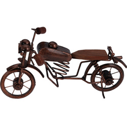 Fém motorkerékpár dekoráció, 27 x 10 x 18 cm