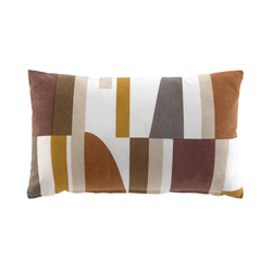 Hosszúkás dekoratív párna, geometrikus minta, 30 x 50 cm