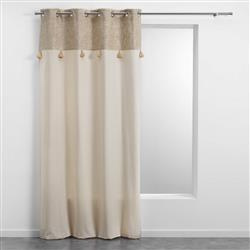 Boho függöny SULTANCURTAIN, gyűrűs, bojtokkal, 140 x 240 cm