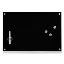 Üveg mágneses tábla MEMO + 3 mágnes, 60x40 cm, ZELLER, fekete