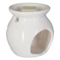 Díszes fehér kandalló + illatos viasz, 30 g, jázmin