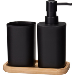 CUB fürdőszobai szett, fekete, 3 darab