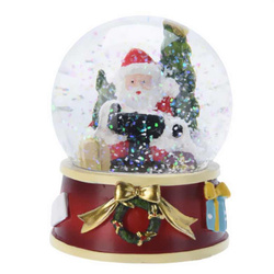 Hóember gömb Mikulással, Ø 6,5 cm