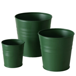 LINGO cink kerti virágtartók, kültéri, 3 darab