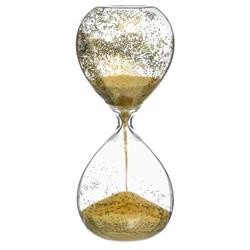 Díszes homokóra csillámmal, 20 cm