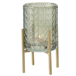 BOLITO tealight tartó, zöld üveg, Ø 8 cm