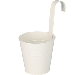 Cink virágcserép huzat kampóval, 13 x 13,5 cm