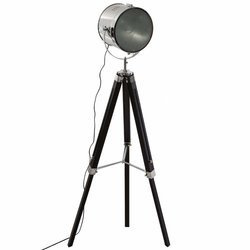 Háromlábú állólámpa, 152 cm magas, fekete