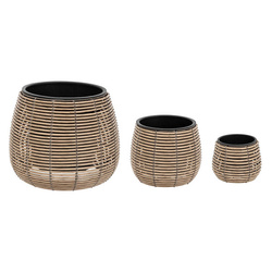 Különböző méretű virágcserép készlet, 3 db.