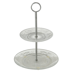 Üveglap kétszintes, RELIEF, 28 cm