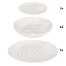 6 fős étkészlet SKY LOUNGE, 18 tányér