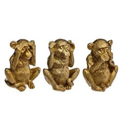 Három bölcs majom, polyresin figurák, magasság 17 cm