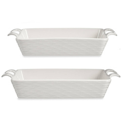 Porcelán sütőedények, 2 darabos készlet.