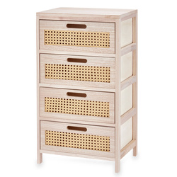 4 fiókos komód, bécsi fonás, 29 x 40 x 73 cm