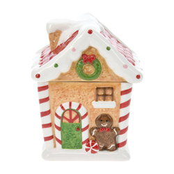 Ünnepi edény, mézeskalács házikó, 18 cm, COOKIE