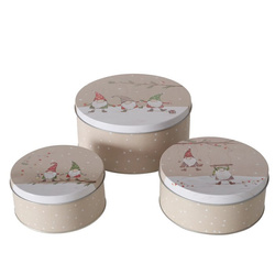 HARALD három darabos tároló doboz készlet, Ø 13-20 cm