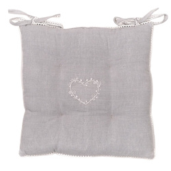 CONSTANCE steppelt székpárna, pamut, kötözhető, 40 x 40 cm