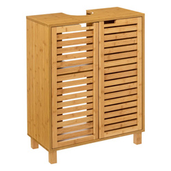 SICELA bambusz ajtós mosdószekrény, 60 x 28 x 80 cm