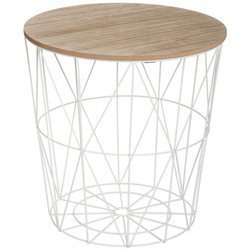 Asztali kávézó asztal tároló funkcióval, Atmosphera, fehér